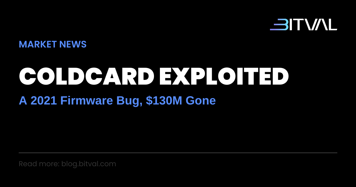 Coldcard Hardware Wallets Hit by $130 Million Bitcoin Theft From a 2021 Firmware Bug