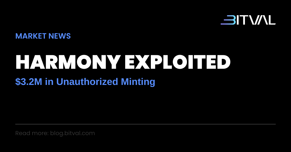 Harmony Protocol Hit by $3.2 Million Exploit After Unauthorized Token Minting