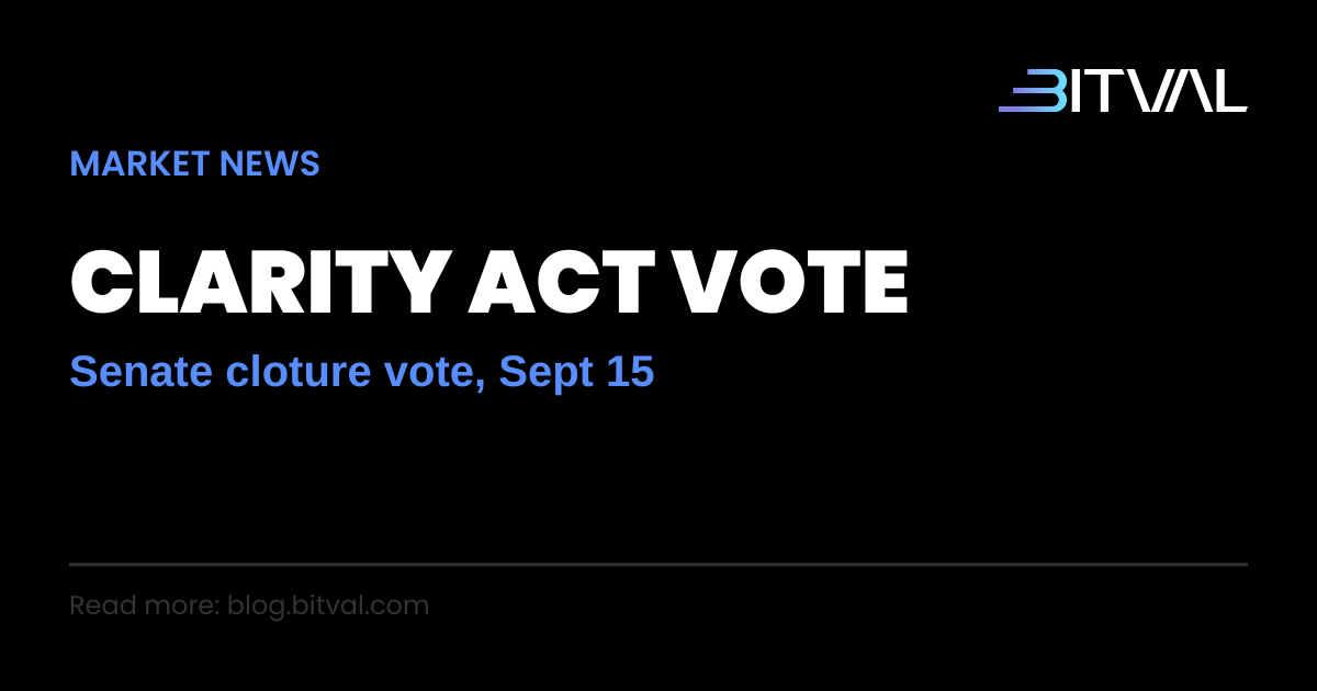 The CLARITY Act's Senate Test: What the September 15 Cloture Vote Decides
