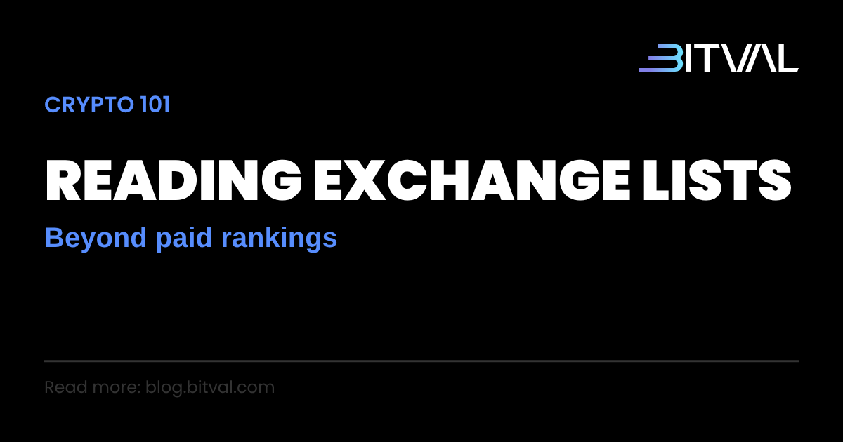 How to Read a Crypto Exchange List Without Falling for Paid Rankings