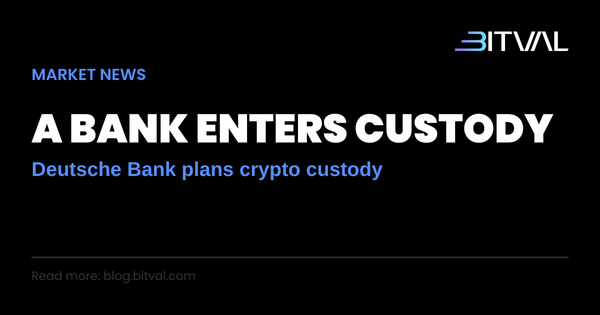 Deutsche Bank Plans Institutional Crypto Custody: What It Signals for the Industry
